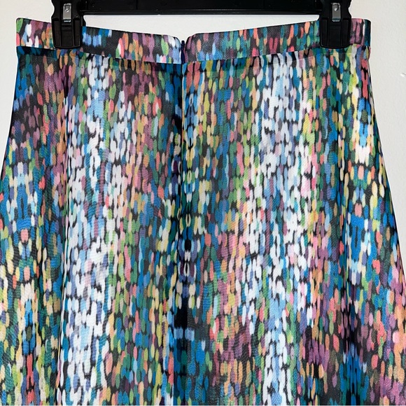 Shabby Apple Maxi Skirt Mosaic Print Chiffon Layered - Picture 9 of 13
